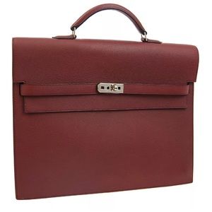 HERMES KELLY DEPECHE 34 Business Bag - Rouge
